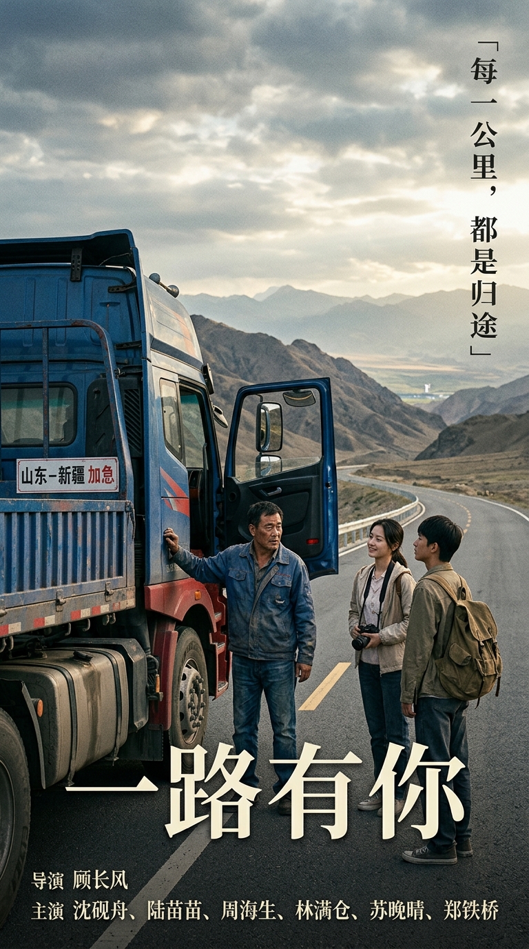 挡风玻璃外的公路