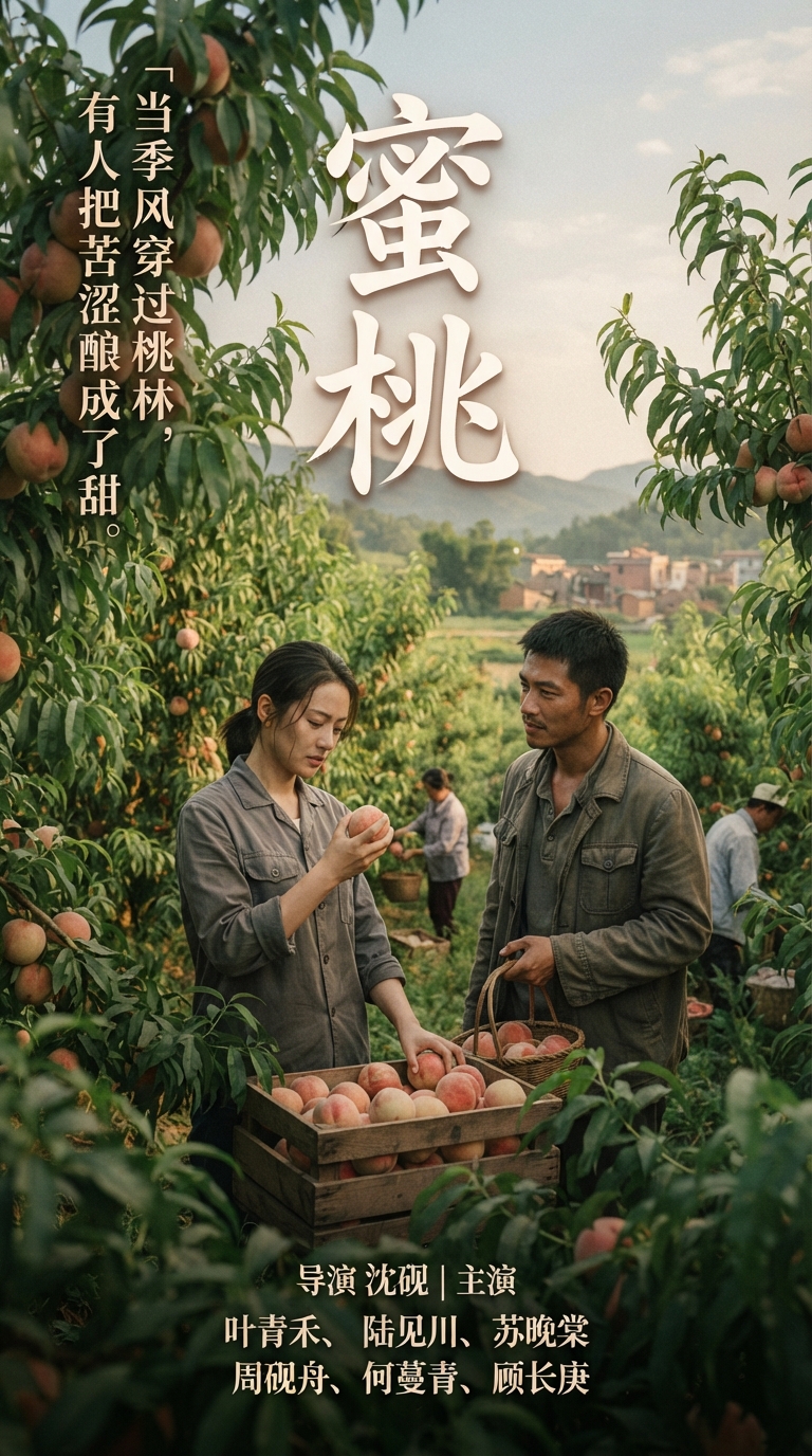 《蜜桃》剧照 叶青禾走入黄昏桃林